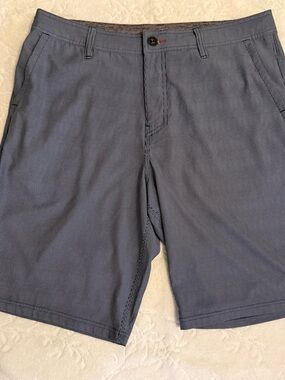 O'Neill Men's Navy Gray Flat-Front Performance Shorts